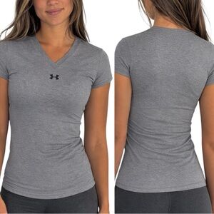 UNDER ARMOUR Gray V-Neck Compression Tee